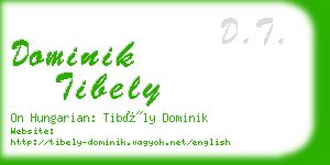 dominik tibely business card